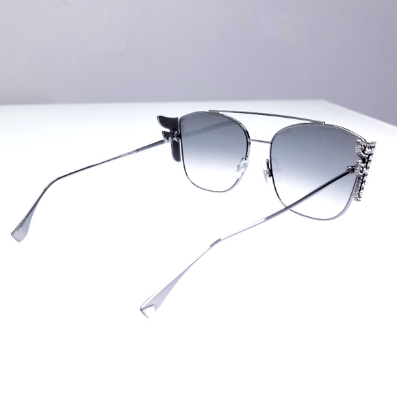 NWT FENDI FF 0380 G/S 6LB Ruthenium SUNGLASSES - Picture 8 of 8